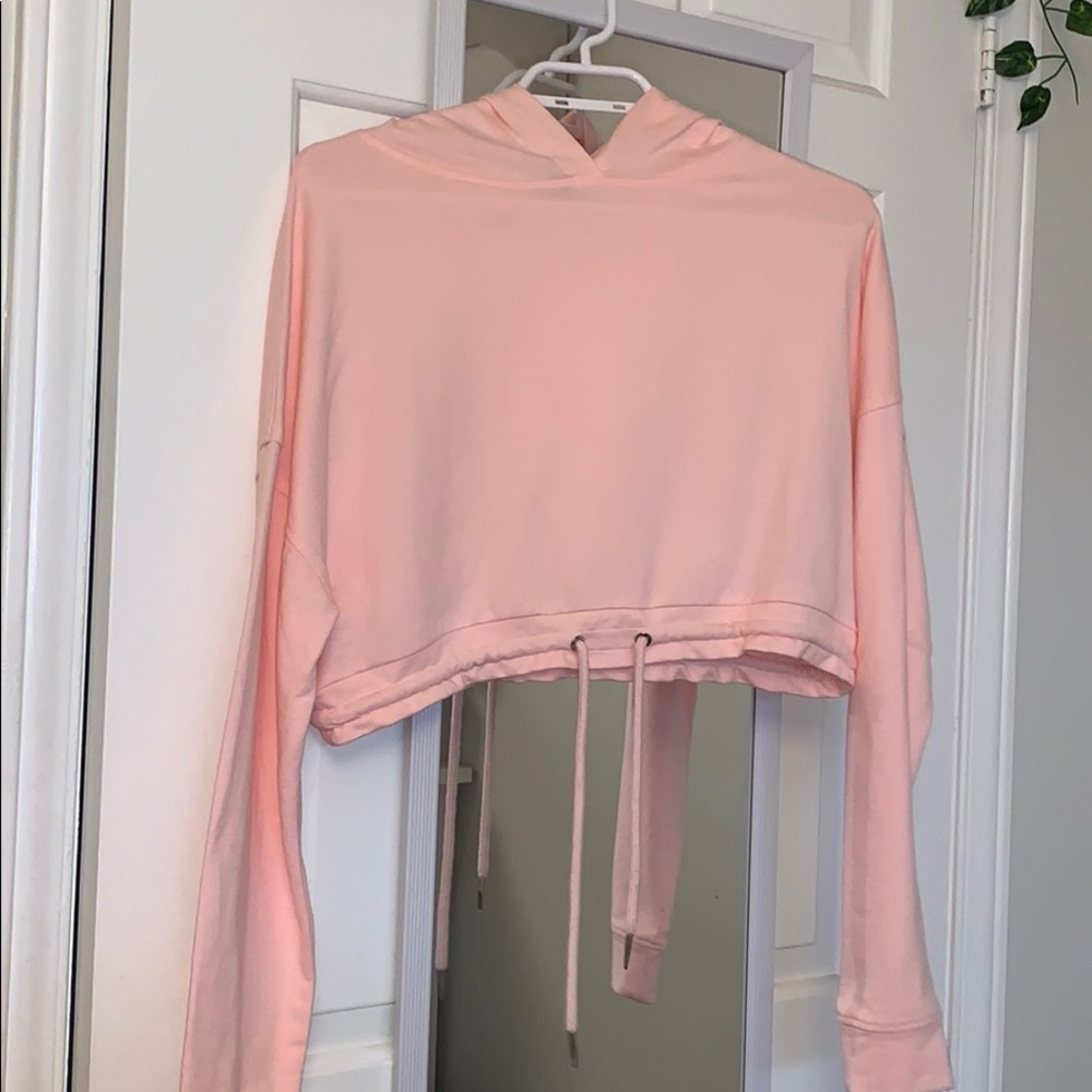 Fashion Nova - Cropped Pink Hoodie